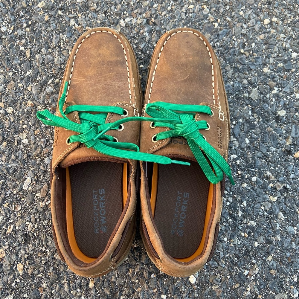 Rockport Works Men’s Sailing Club Steel Toe Boat shoes Size 8 1/2